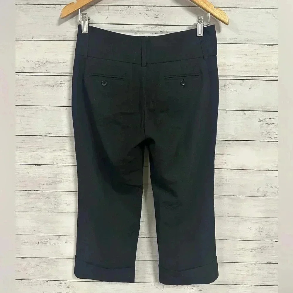 Express Editor Cropped Black Pants Size 2 - Picture 2 of 6